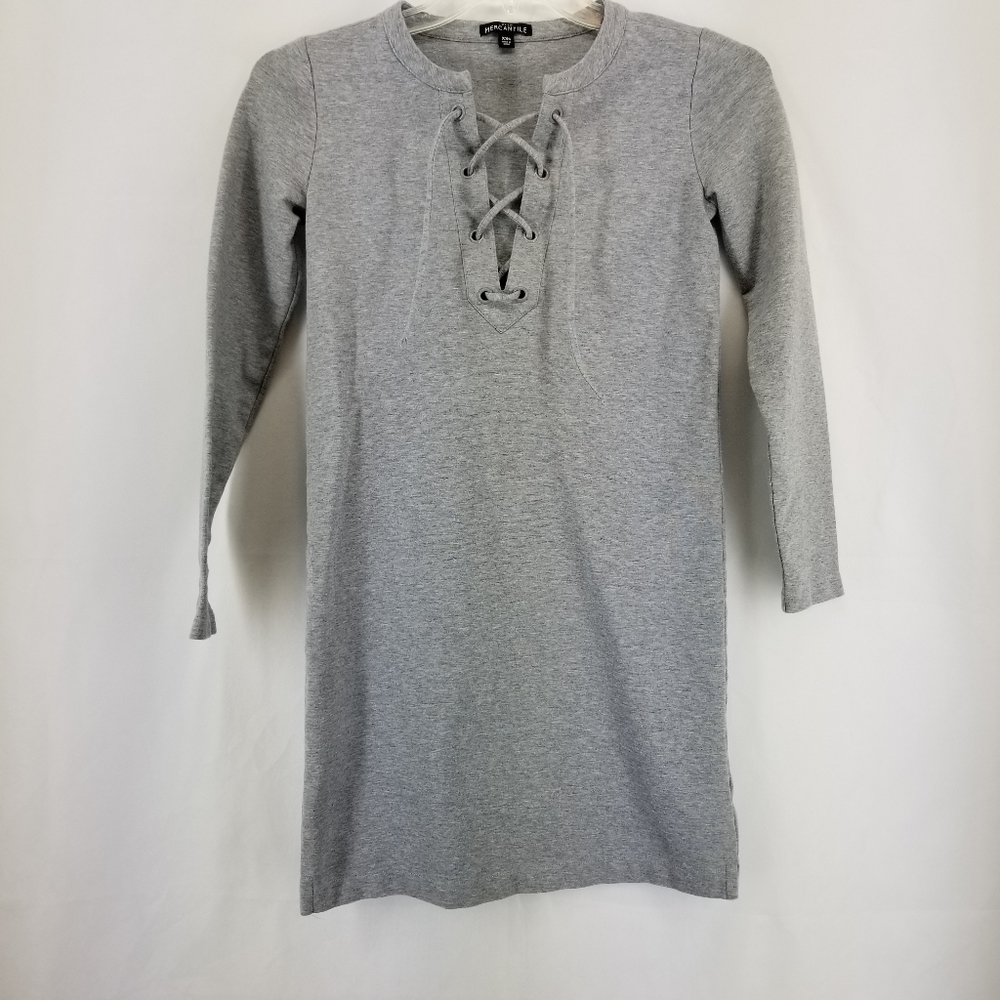 J. CREW MERCANTILE Gray Tunic Sweatshirt Dress